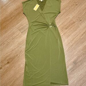 Michael Kors Olive Green Wrap Dress